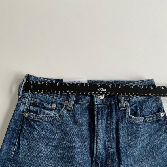 H&M Women’s Vintage Mom Jeans Sz 0 Blue Loose Fit High Waist Ankle Denim Classic - Picture 4 of 11